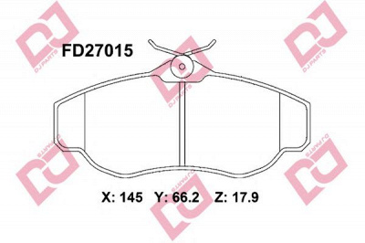 DJ PARTS bp2354 -  Комплект тормозных колодок, дисковый тормоз